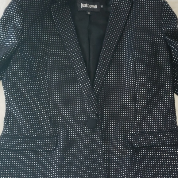 Just Cavali Midnight Black with Silver Dott Blazer - Picture 3 of 8